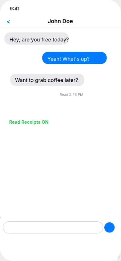 Read status with timestamp in iMessage