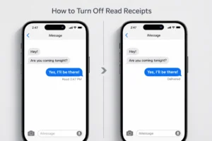 iPhone screen showing Messages settings with Send Read Receipts toggle switched off
