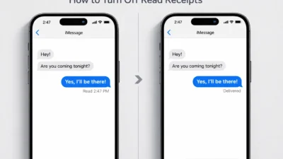 iPhone screen showing Messages settings with Send Read Receipts toggle switched off